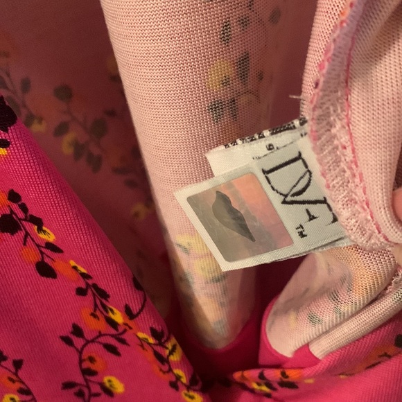 DVF Floral Wrap Dress with Flounce Skirt - Picture 8 of 8